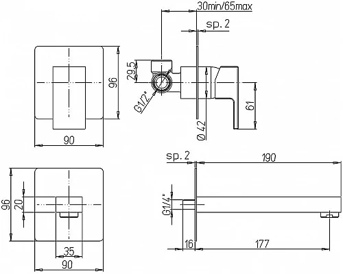 Заказать Смеситель для раковины Paini Dax 84CR208RQ Хром в магазине сантехники Santeh-Crystal.ru