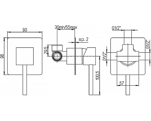 Заказать Смеситель для душа Paini Dax 84CR690 Хром в магазине сантехники Santeh-Crystal.ru