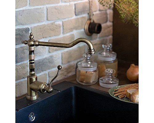 Приобрести Смеситель для кухни Paini Duomo 88F3572KM Старая бронза в магазине сантехники Santeh-Crystal.ru