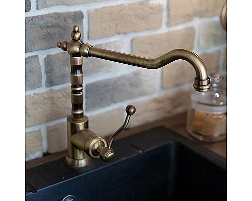 Приобрести Смеситель для кухни Paini Duomo 88F3572KM Старая бронза в магазине сантехники Santeh-Crystal.ru