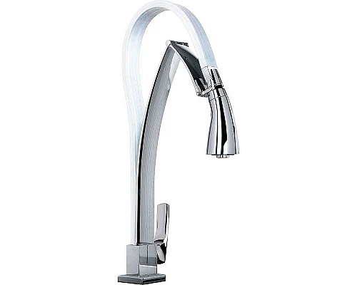 Приобрести Смеситель для кухни Paini Hybrid HKCR557BYTKKM Белый Хром в магазине сантехники Santeh-Crystal.ru