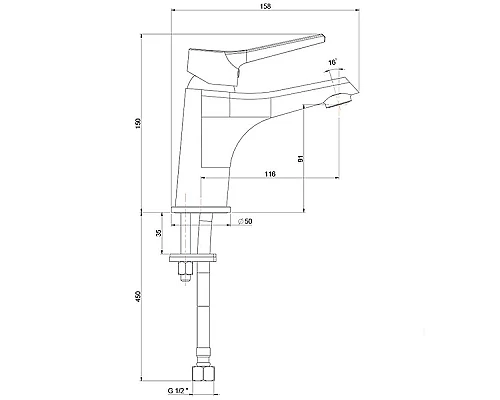 Заказать Смеситель для раковины Paini Messina MECR205N35 Хром в магазине сантехники Santeh-Crystal.ru