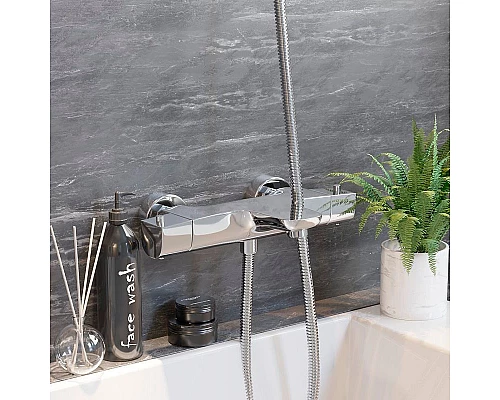 Приобрести Смеситель для ванны Paini Nove 09CR111TH с термостатом Хром в магазине сантехники Santeh-Crystal.ru