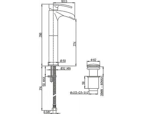 Купить Смеситель для раковины Paini Ovo 86CR211LLWFSSSRKM Хром в магазине сантехники Santeh-Crystal.ru
