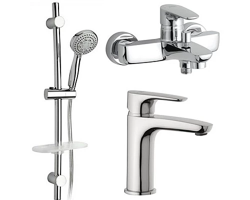Купить Комплект смесителей Paini Parallel 47CRKIT3 Хром в магазине сантехники Santeh-Crystal.ru