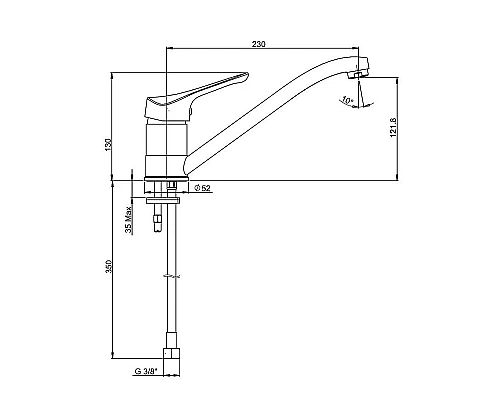 Купить Смеситель для кухни Paini Pilot 04CR573 Хром в магазине сантехники Santeh-Crystal.ru