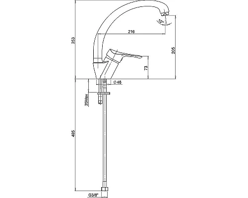 Купить Смеситель для кухни Paini Pilot 04CR570LMKM Хром в магазине сантехники Santeh-Crystal.ru