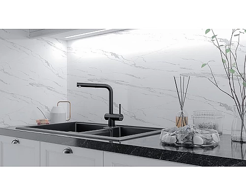 Купить Смеситель для кухни Paulmark Dosse Do214418-401 Антрацит в магазине сантехники Santeh-Crystal.ru