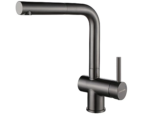 Заказать Смеситель для кухни Paulmark Dosse Do214418-GM Вороненая сталь в магазине сантехники Santeh-Crystal.ru