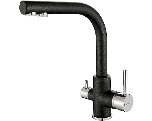 Приобрести Смеситель для кухни Paulmark Essen Es213011-418 Черный металлик в магазине сантехники Santeh-Crystal.ru