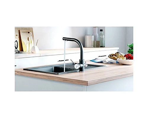 Купить Смеситель для кухни Paulmark Essen Es213011-308 Черный в магазине сантехники Santeh-Crystal.ru