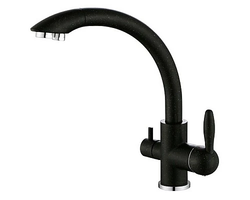 Заказать Смеситель для кухни Paulmark Essen Es213001-308 Черный в магазине сантехники Santeh-Crystal.ru