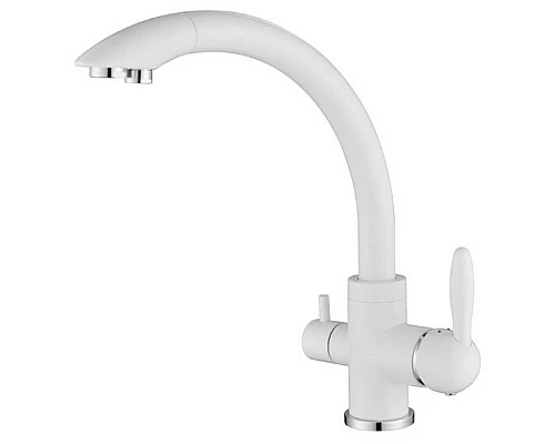 Заказать Смеситель для кухни Paulmark Essen Es213001-431 Белый матовый в магазине сантехники Santeh-Crystal.ru