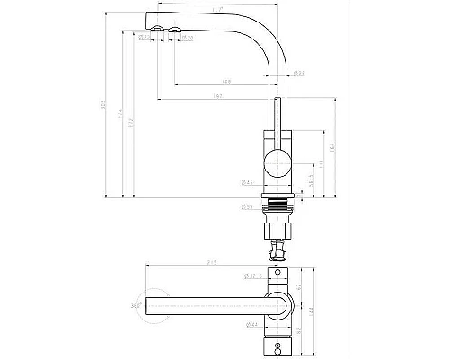 Приобрести Смеситель для кухни Paulmark Essen Es213011-G Золото в магазине сантехники Santeh-Crystal.ru