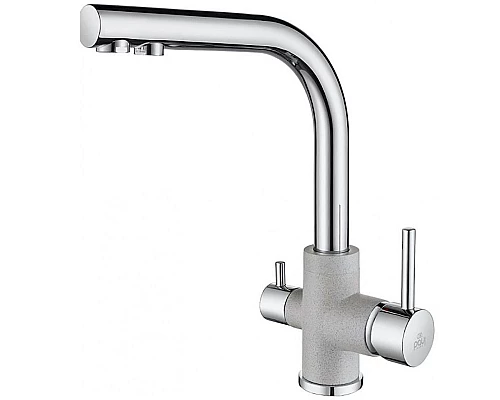 Заказать Смеситель для кухни Paulmark Essen Es213011-GRCR Серый Хром в магазине сантехники Santeh-Crystal.ru