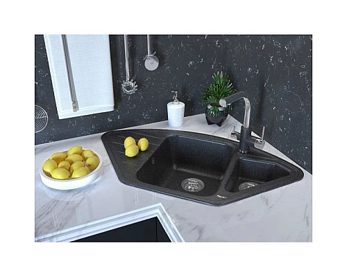 Приобрести Смеситель для кухни Paulmark Essen Es213011-BLCR Черный Хром в магазине сантехники Santeh-Crystal.ru