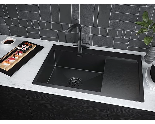 Приобрести Смеситель для кухни Paulmark Essen Es213011-GM Вороненая сталь в магазине сантехники Santeh-Crystal.ru