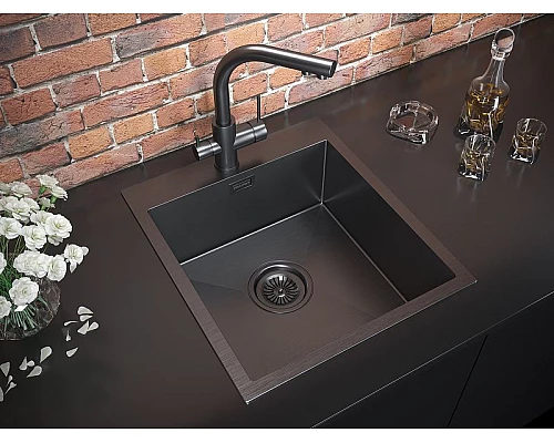 Приобрести Смеситель для кухни Paulmark Essen Es213011-GM Вороненая сталь в магазине сантехники Santeh-Crystal.ru