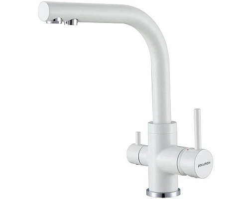 Приобрести Смеситель для кухни Paulmark Essen Es213011-431TW Белый матовый в магазине сантехники Santeh-Crystal.ru