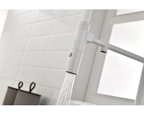 Купить Смеситель для кухни Paulmark Gravity Gr213188-431 Белый матовый в магазине сантехники Santeh-Crystal.ru