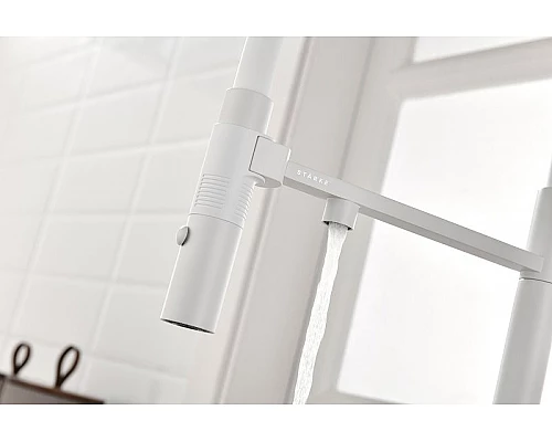 Купить Смеситель для кухни Paulmark Gravity Gr213188-431 Белый матовый в магазине сантехники Santeh-Crystal.ru