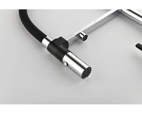 Купить Смеситель для кухни Paulmark Gravity Gr213188-CR Хром Черный в магазине сантехники Santeh-Crystal.ru