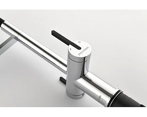 Купить Смеситель для кухни Paulmark Gravity Gr213188-CR Хром Черный в магазине сантехники Santeh-Crystal.ru