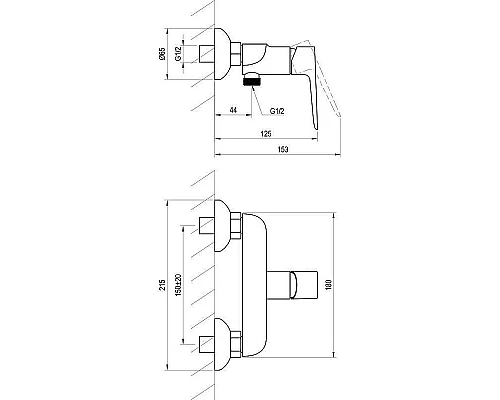 Купить Смеситель для душа Ravak Classic CL 032.00/150 X070084 Хром в магазине сантехники Santeh-Crystal.ru