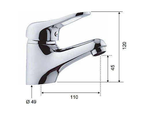 Заказать Смеситель для раковины Remer Kiss K11 Хром в магазине сантехники Santeh-Crystal.ru