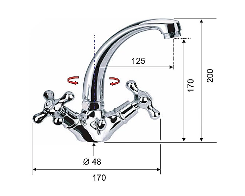 Приобрести Смеситель для раковины Remer Liberty 13CLIVO Бронза в магазине сантехники Santeh-Crystal.ru