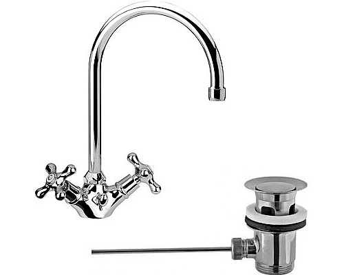Приобрести Смеситель для раковины Remer Liberty 13ULI Хром в магазине сантехники Santeh-Crystal.ru
