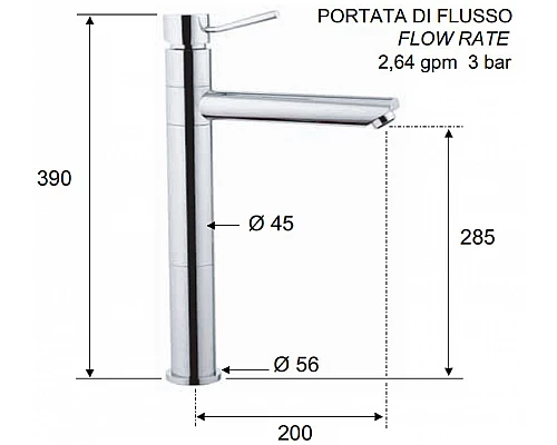 Приобрести Смеситель для кухни Remer Minimal N40L Хром в магазине сантехники Santeh-Crystal.ru