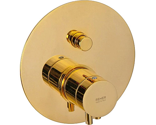 Приобрести Смеситель для душа Remer Minimal Thermo NT09KBDO с термостатом Золото в магазине сантехники Santeh-Crystal.ru