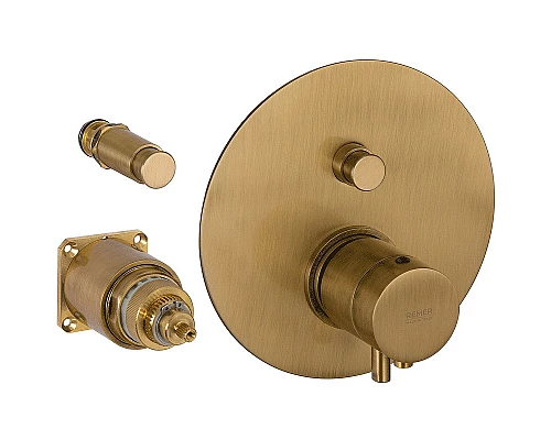 Купить Смеситель для душа Remer Minimal Thermo NT09KBVO с термостатом Бронза в магазине сантехники Santeh-Crystal.ru