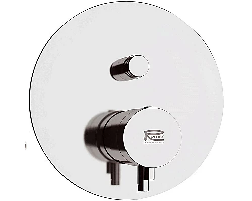 Купить Смеситель для душа Remer Minimal Thermo NT09KB с термостатом Хром в магазине сантехники Santeh-Crystal.ru