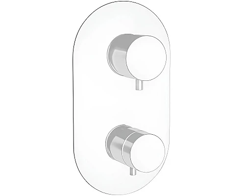 Купить Смеситель для душа Remer Minimal Thermo NT92KBBO с термостатом Белый матовый в магазине сантехники Santeh-Crystal.ru