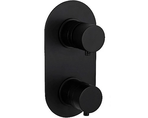 Приобрести Смеситель для душа Remer Minimal Thermo NT93KBNO с термостатом Черный матовый в магазине сантехники Santeh-Crystal.ru