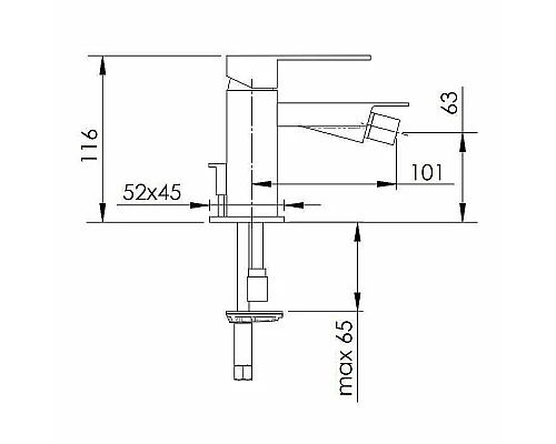 Заказать Смеситель для биде Remer Qubica Design QD20 Хром в магазине сантехники Santeh-Crystal.ru