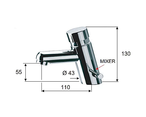 Приобрести Смеситель для раковины Remer Tempor TE18M Хром в магазине сантехники Santeh-Crystal.ru