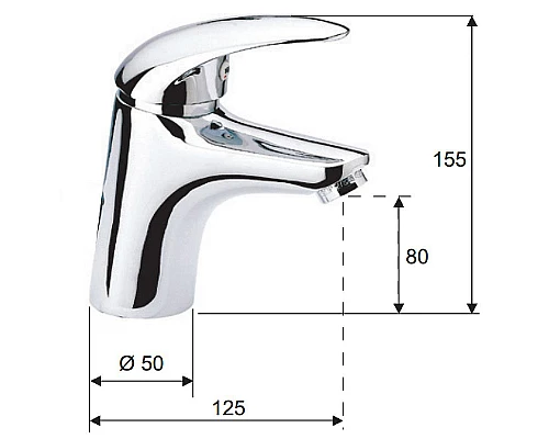 Приобрести Смеситель для раковины Remer Ten T11 Хром в магазине сантехники Santeh-Crystal.ru