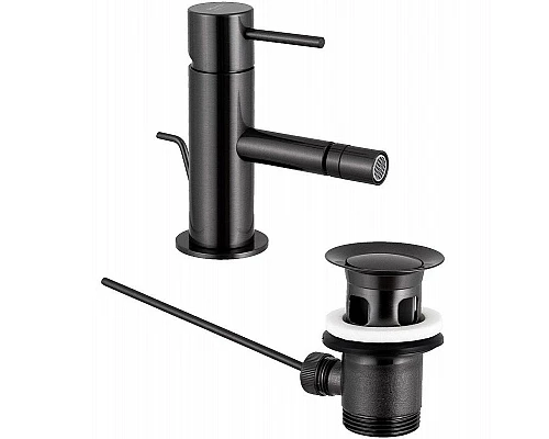 Заказать Смеситель для биде Remer X-Style X20CFP Черный хром брашированный в магазине сантехники Santeh-Crystal.ru