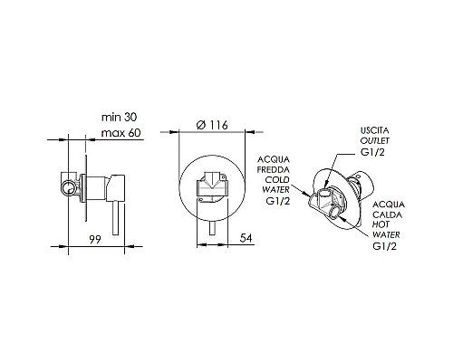 Заказать Смеситель для душа Remer X-Style X30LBG Золото брашированное в магазине сантехники Santeh-Crystal.ru