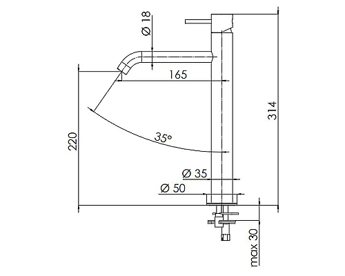 Приобрести Смеситель для раковины Remer X-Style X11LXLNPO Никель матовый полированный в магазине сантехники Santeh-Crystal.ru