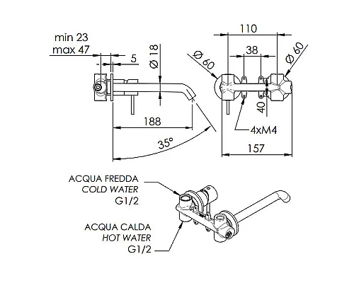 Приобрести Смеситель для раковины Remer X-Style X15PL Хром в магазине сантехники Santeh-Crystal.ru