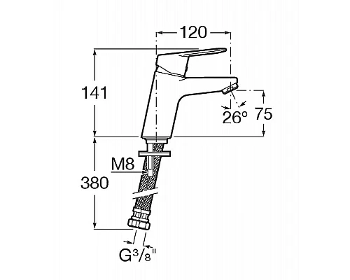 Заказать Смеситель для раковины Roca Alfa 5A3L25C0M Хром в магазине сантехники Santeh-Crystal.ru