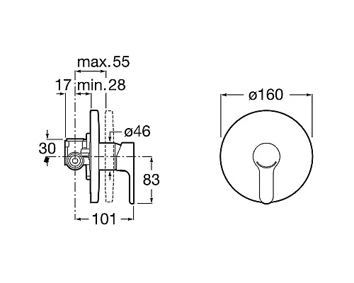 Купить Смеситель для душа Roca L20 5A2A09C00 Хром в магазине сантехники Santeh-Crystal.ru
