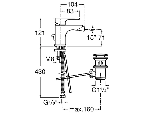 Приобрести Смеситель для биде Roca L20 5A6A09C0M Хром в магазине сантехники Santeh-Crystal.ru