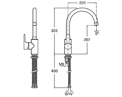 Приобрести Смеситель для кухни Roca L20 CS 5A8409C0M Хром в магазине сантехники Santeh-Crystal.ru