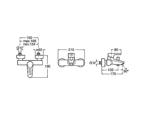 Приобрести Смеситель для ванны Roca Malva 5A023BC0M Хром в магазине сантехники Santeh-Crystal.ru