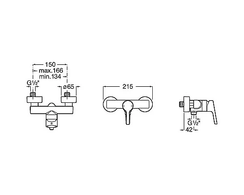 Купить Смеситель для душа Roca Malva 5A213BC0M Хром в магазине сантехники Santeh-Crystal.ru